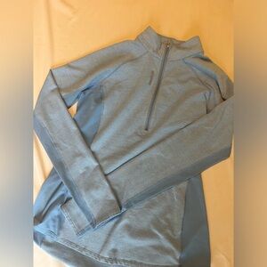 Reebok athletic half zip long sleeve top size large